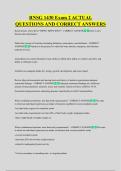 RNSG 1430 Exam 2 ACTUAL  QUESTIONS AND CORRECT ANSWERS
