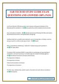 SAR TECH III STUDY GUIDE EXAM QUESTIONS AND ANSWERS 100&percnt; PASS&period;