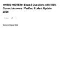 MN580 MIDTERM Exam &vert; Questions with 100&percnt; Correct Answers &vert; Verified &vert; Latest Update 2026