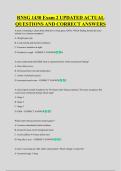 RNSG 1430 Exam 2 UPDATED ACTUAL  QUESTIONS AND CORRECT ANSWERS