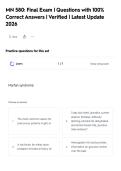 MN 580&colon; Final Exam &vert; Questions with 100&percnt; Correct Answers &vert; Verified &vert; Latest Update 2026