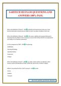 SARTECH III EXAM QUESTIONS AND ANSWERS 100&percnt; PASS&period;
