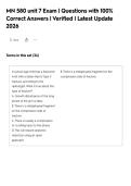 MN 580 unit 7 Exam &vert; Questions with 100&percnt; Correct Answers &vert; Verified &vert; Latest Update 2026