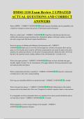 DMSO 1110 Exam Review 2 UPDATED  ACTUAL QUESTIONS AND CORRECT  ANSWERS