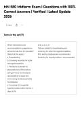 MN 580 Midterm Exam &vert; Questions with 100&percnt; Correct Answers &vert; Verified &vert; Latest Update 2026