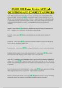 DMSO 1110 Exam Review ACTUAL  QUESTIONS AND CORRECT ANSWERS