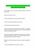 Bio 242 Exam 1 Questions Ands Answers with correct solutions 2025-2026