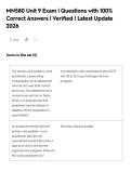 MN580 Unit 9 Exam &vert; Questions with 100&percnt; Correct Answers &vert; Verified &vert; Latest Update 2026