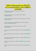 DMSO 1110 Exam Review UPDATED  ACTUAL QUESTIONS AND CORRECT  ANSWERS