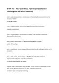 BMEG 455 &ndash; Final Exam Study Material &lpar;comprehensive revision guide and lecture summary&rpar;