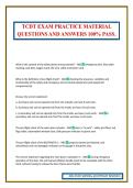 TCDT EXAM PRACTICE MATERIAL QUESTIONS AND ANSWERS 100&percnt; PASS&period;