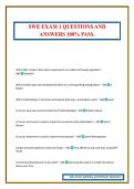 SWE EXAM 1 QUESTIONS AND ANSWERS 100&percnt; PASS&period;