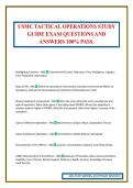 USMC TACTICAL OPERATIONS STUDY GUIDE EXAM QUESTIONS AND ANSWERS 100&percnt; PASS&period;