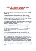 PETE 1010 Final Exam Review &lpar;Fall 2020&rpar; With Complete Solutions
