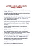 LSU PETE 1010 EXAM 1 QUESTIONS WITH ACCURATE ANSWERS