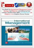 Test Bank For International Management Culture Strategy And Behavior 11th Edition by Fred Luthans&comma; Jonathan Doh&comma; ISBN&colon; 9781260570533 All Chapters 1-14&comma; Complete Newest Version