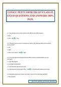USNSCC PETTY OFFICER 1ST CLASS &num;5&period; EXAM QUESTIONS AND ANSWERS 100&percnt; PASS&period;