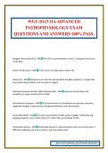 WGU D115 OA ADVANCED PATHOPHYSIOLOGY EXAM QUESTIONS AND ANSWERS 100&percnt; PASS&period;