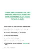 ATI Adult Medical Surgical Nursing &lpar;CMS&rpar; Exam &ndash; 2026&sol;2027 Update A&plus; Guide