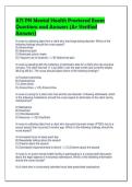 ATI PN Mental Health Proctored Exam Questions and Answers &lpar;A&plus; Verified Answers&rpar;