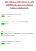 HESI A&P PRACTICE EXAM LONE STAR COLLEGE Exam Actual 2026 &sol; 2027 Questions with Verified Answers Grade A&plus; Guarantee Pass
