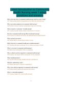 Latest Introduction to Community Health Nursing week 1 edapt questions and answers