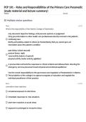 PCP 101 &ndash; Roles and Responsibilities of the Primary Care Paramedic &lpar;study material and lecture summary&rpar;