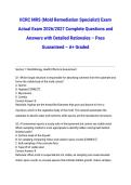 IICRC MRS &lpar;Mold Remediation Specialist&rpar; Exam Actual Exam 2026&sol;2027 Complete Questions and Answers with Detailed Rationales &ndash; Pass Guaranteed &ndash; A&plus; Graded