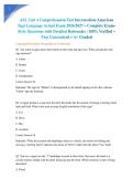 ASL Unit 4 Comprehension Test Intermediate American Sign Language Actual Exam 2026&sol;2027 &ndash; Complete Exam-Style Questions with Detailed Rationales &vert; 100&percnt; Verified &ndash; Pass Guaranteed &ndash; A&plus; Graded