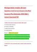 Michigan Boiler Installer 2B Exam  Questions And Correct Answers &lpar;Verified  Answers&rpar; Plus Rationales 2026 Q&A &vert;  Instant Download Pdf