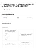 Vivint Smart Home Pro Final Exam &colon; QUESTION AND ANSWERS UPDATED 2026 LATEST