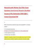 Massachusetts Master Gas Fitter Exam  Questions And Correct Answers &lpar;Verified  Answers&rpar; Plus Rationales 2026 Q&A &vert;  Instant Download Pdf 