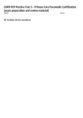 COPR PCP Practice Test 3 &ndash; Primary Care Paramedic Certification &lpar;exam preparation and review material&rpar;