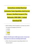 Connecticut Limited Electrical  Contractor Exam Questions And Correct  Answers &lpar;Verified Answers&rpar; Plus  Rationales 2026 Q&A &vert; Instant  Download Pdf
