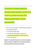 Connecticut Hoisting Equipment  Operator Exam Questions And Correct  Answers &lpar;Verified Answers&rpar; Plus  Rationales 2026 Q&A &vert; Instant  Download Pdf