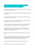 Water Treatment Practice Certification Exam Questions with Answers Graded A&plus;