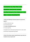 G33 Master Gas Pipe Fitter Exam  Questions And Correct Answers  &lpar;Verified Answers&rpar; Plus Rationales 2026  Q&A &vert; Instant Download Pdf 