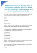 BIOL251 Human Anatomy & Physiology I with Lab Module 8 Exam Actual Exam 2026&sol;2027 &ndash; Complete Exam-Style Questions with Detailed Rationales &vert; 100&percnt; Verified &ndash; Pass Guaranteed &ndash; A&plus; Graded