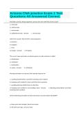   Arizona CNA practice Exam 1 Test Questions All Answered Correct&period;