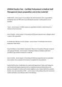 CPMSM Practice Test &ndash; Certified Professional in Medical Staff Management &lpar;exam preparation and review material&rpar;