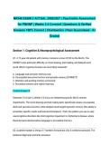 NR548 EXAM 1-3 & FINAL EXAM BUNDLE 2026&sol;2027 &vert; Psychiatric Assessment for PMHNP &vert; Weeks 1-8 Covered &vert; Complete Solutions &vert; Questions & Verified Answers 100&percnt; Correct &vert; Chamberlain &vert; Pass Guaranteed - A&plus; Graded
