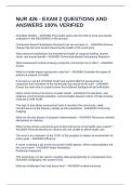 NUR 426 - EXAM 2 QUESTIONS AND ANSWERS 100&percnt; VERIFIED