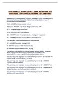 FDOT ASPHALT PAVING LEVEL 2 EXAM WITH COMPLETE QUESTIONS AND CORRECT ANSWERS 100&percnt; VERIFIED&excl;&excl;