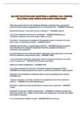 HBI CERTIFICATION EXAM QUESTIONS & ANSWERS 100&percnt; VERIFIED SOLUTIONS &lpar;2026&rpar; UPDATE 2026 STUDY GUIDE EXAM&excl;&excl;