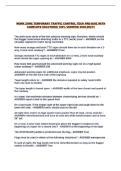 WORK ZONE TEMPORARY TRAFFIC CONTROL TECH PRE-QUIZ WITH COMPLETE SOLUTIONS 100&percnt; VERIFIED 2026-2027&excl;&excl;