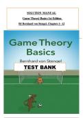 SOLUTION MANUAL FOR Game Theory Basics &lpar;1st Edition&rpar; by Bernhard von Stengel &vert; Chapters 1&ndash;12 Complete &vert; Instant PDF Download