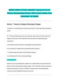 NUR257 EXAM 3 ACTUAL 2026&sol;2027 &vert; Aging and Chronic Illness in Nursing Exam Review &vert; 100&percnt; Correct &vert; Galen &vert; Pass Guaranteed - A&plus; Graded