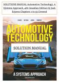 Solution Manual For Automotive Technology&comma; A Systems Approach&comma; 4th Canadian Edition by Erjavec&comma; ISBN&colon; 9780176796174&comma; All 55 Chapters Covered&comma; Verified Latest Edition