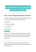 NUR257 EXAM 3 BUNDLE 2026&sol;2027 &vert; Aging and Chronic Illness in Nursing &vert; Complete Solutions Study Bundle &vert; 100&percnt; Correct &vert; Grade A &vert; Galen &vert; Pass Guaranteed - A&plus; Graded