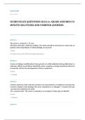 NCLEX RN 2026 EXAM 2026 A&plus; GRADE ASSURED COMPLETE SOLUTIONS AND VERIFIED ANSWERS